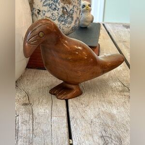Primitive Folk Art Wooden Bird Decor. Hand-carved | Rustic | Farmhouse 5.5”Tx8”L